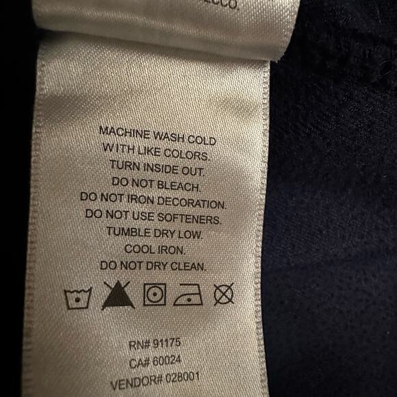 UNISEX Retro FILA Velour Track Men SZ S TOP CONDITION Hooded Navy Maureen Jacket - Picture 6 of 16